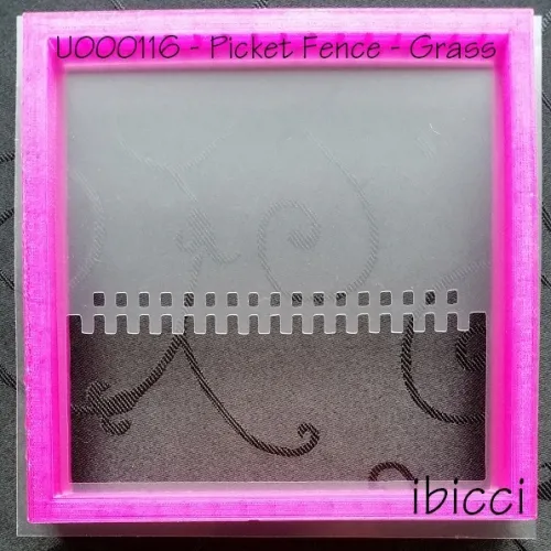Bottom half (grass) picket fence stencil